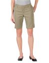 Picture of FR22KH DICKIES WOMEN'S 9" RELAXED FIT FLAT FRONT SHORTS - KHAKI