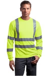 Picture of CS409 CORNERSTONE® - ANSI 107 CLASS 3 LONG SLEEVE SNAG-RESISTANT REFLECTIVE T-SHIRT